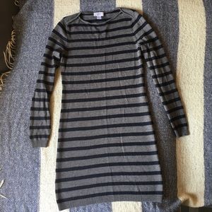Loft Striped Sweater Dress